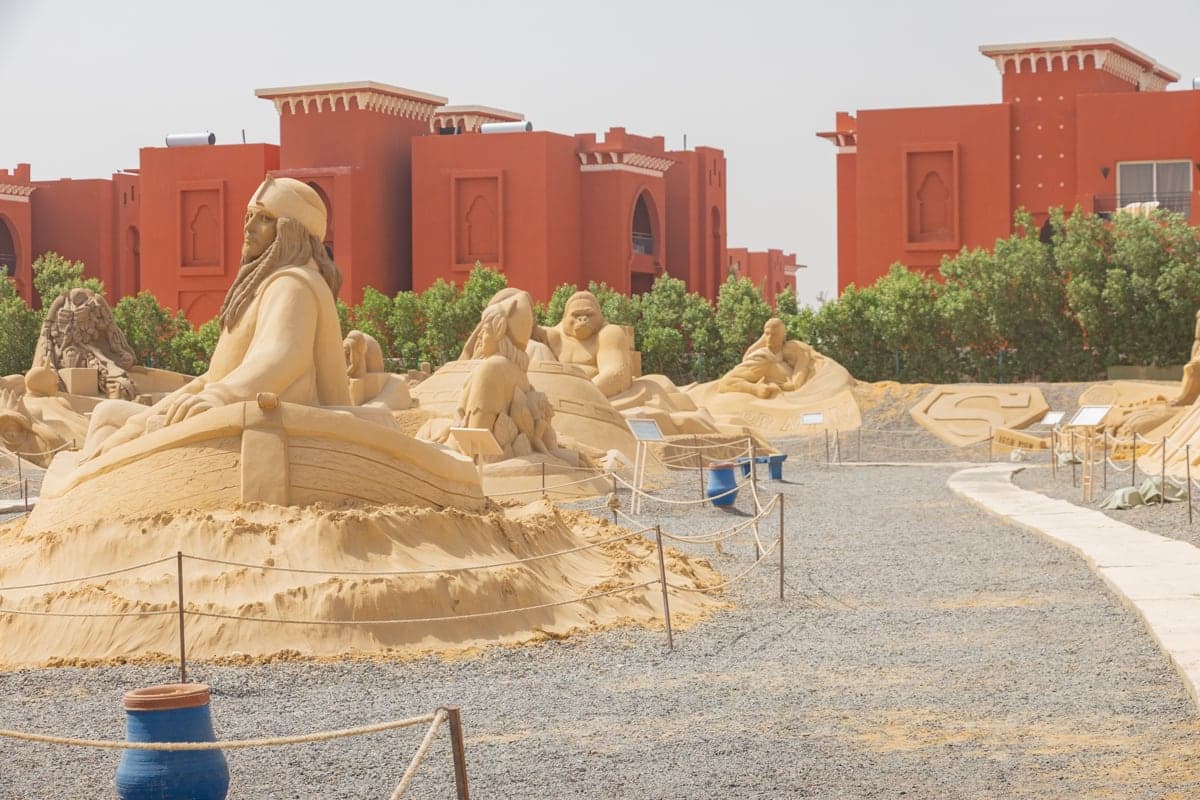Sand City Hurghada open-air museum with incredible sand sculptures